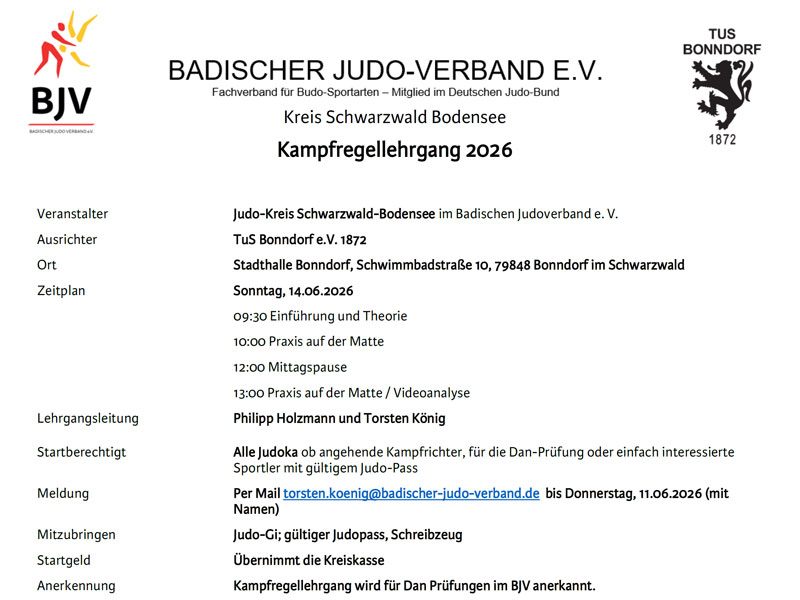 Judo Kreis Schwarzwald Bodensee